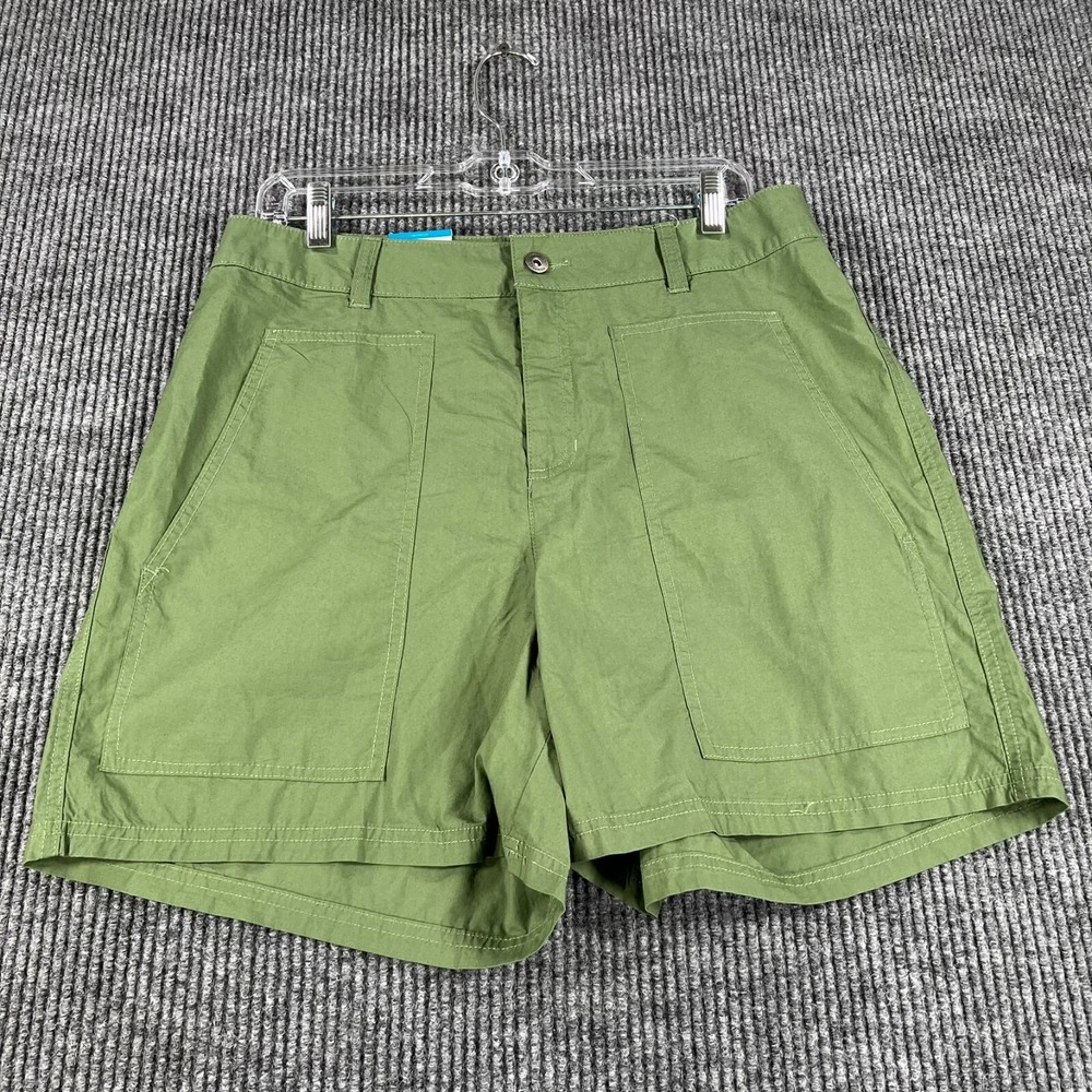 Columbia Shorts Womens 12 Green Hiking Outdoor Casual Active 5" Inseam New